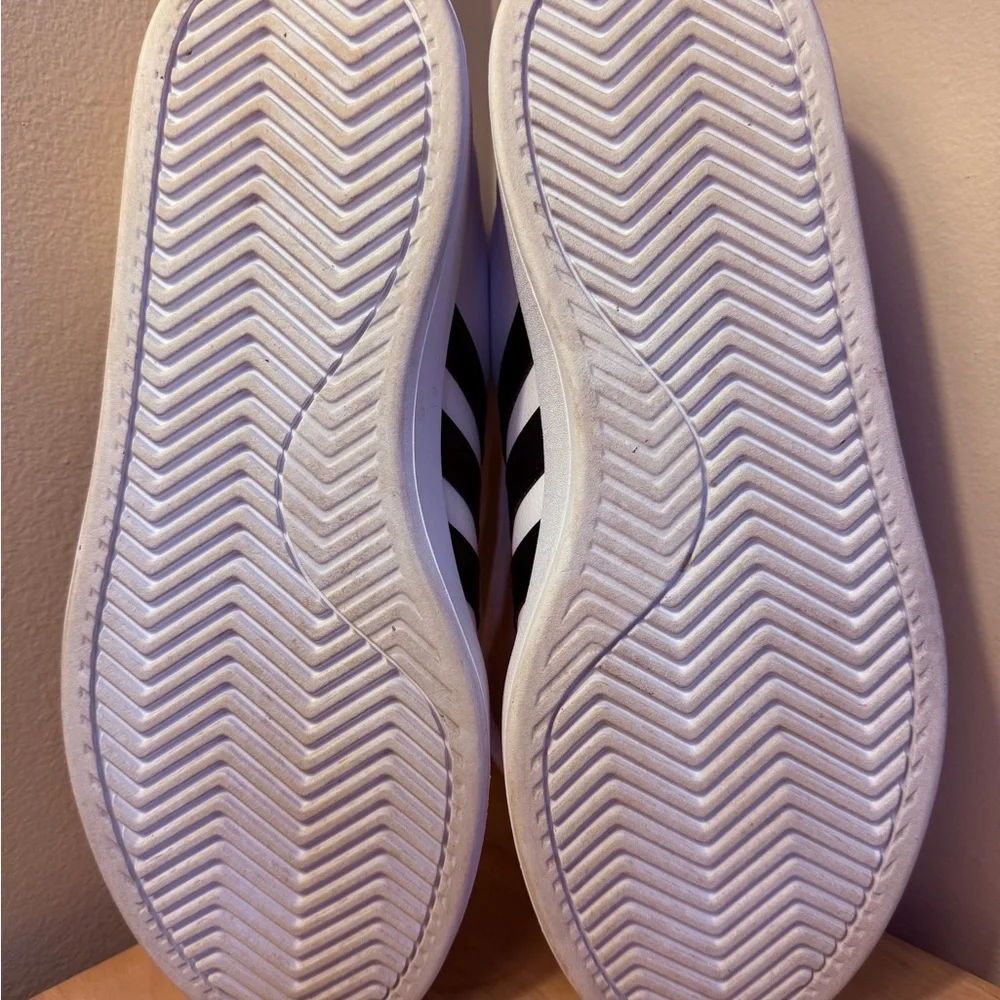 Adidas White Black Stripe Sneakers Women’s Size 10 – Clean, Gently Worn - Picture 9 of 9